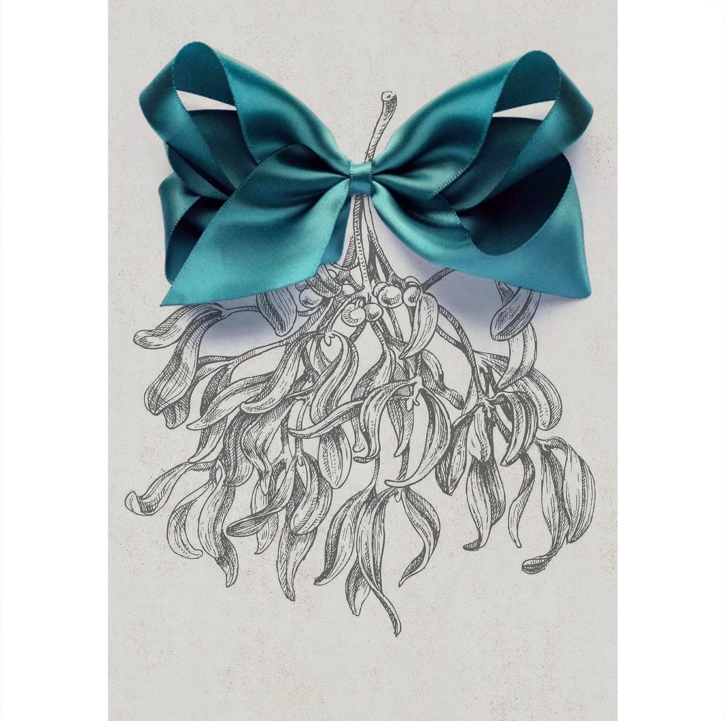 Large Spruce Satin Bow Hairclip