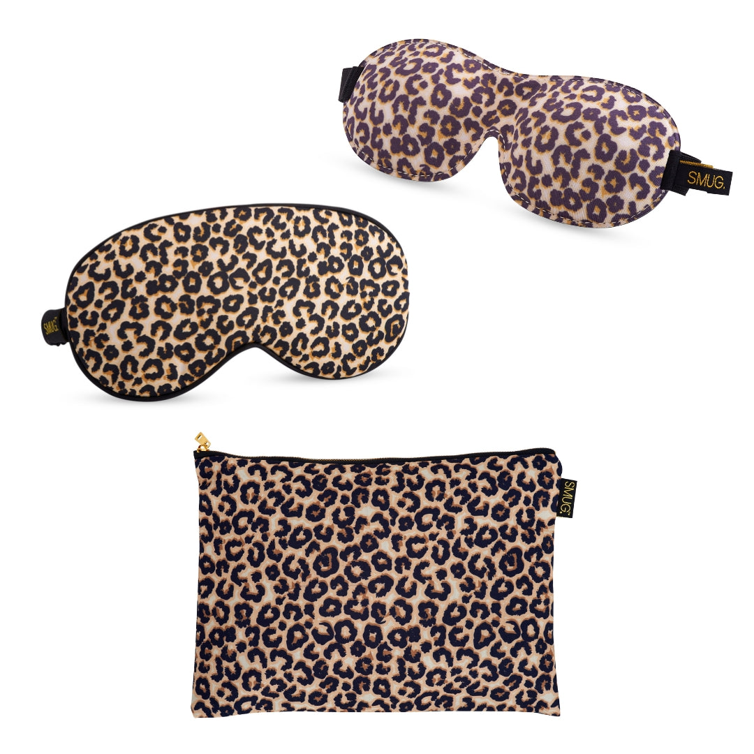 Contoured & Satin Sleep Mask 2 Pack & Bag Set - 4 Prints