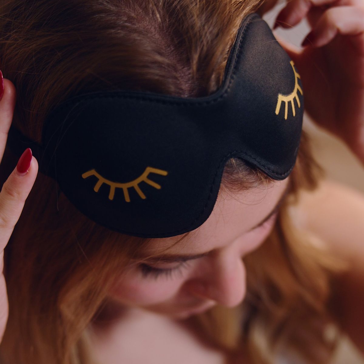 Contoured 3D Sleep Mask - Black Wink