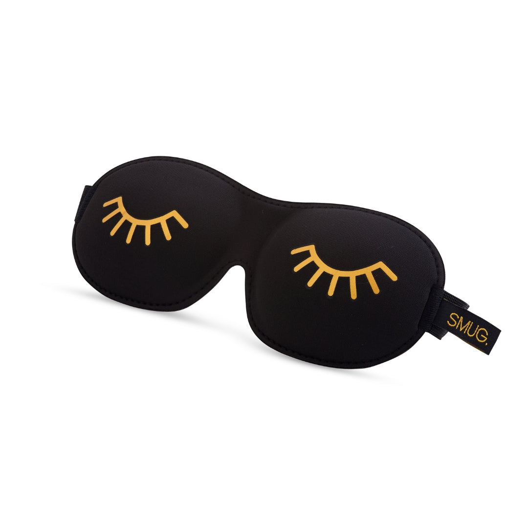 Contoured 3D Sleep Mask - Black Wink