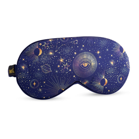 SMUG sleep mask with celestial design on a white background